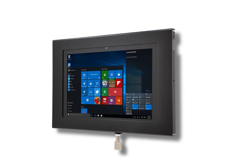 MS Surface GO 1/2, Surface Pro 3, 4, 5, 6, 7, 8, 9, 10 LTE, X Security Wall Mount Metal Enclosure VESA Ready