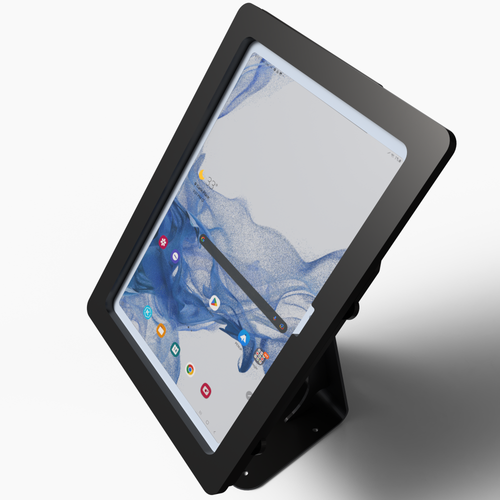 Anti-Theft Acrylic Case with K Series 360 Rotate 180 Swivel Metal Desktop Stand for MS Surface Series