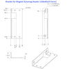 Bracket for Magtek Dynamag USB Swipe Reader, USB KB Swipe Reader, USB SureSwipe Reader used on TABcare 10" & 12" Metal Case