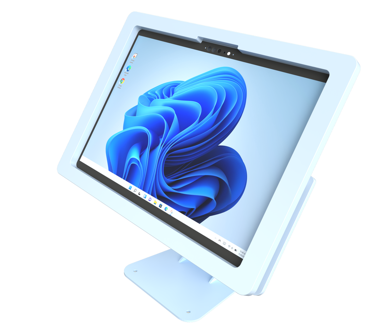 Anti-Theft Acrylic Case with K Series 360 Rotate 180 Swivel Metal Desktop Stand for MS Surface Series