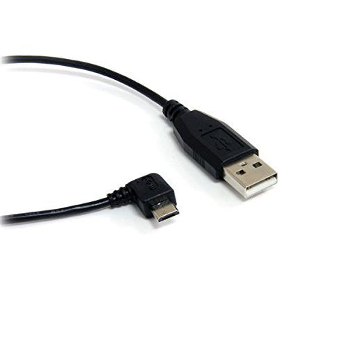 USB A to Right Angle Micro USB Cable, 3 Feet, Low profile, for Tablets, Phones, PCs